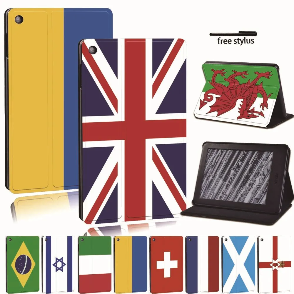 Case For Kindle 8/10/11th Paperwhite 1/2/3/4/5 Printed PU Leather Reader Stand Folio Ultra-thin Flag tablet Stand Cover + Stylus
Case For Kindle 8/10/11th Paperwhite 1/2/3/4/5 Printed PU Leather Reader Stand Folio Ultra-thin Flag tablet Stand Cover + Stylus
