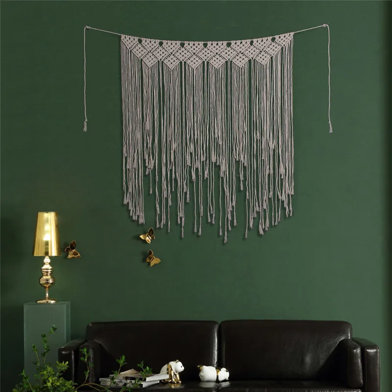 Handwoven Macrame Leaf Tapestry - Boho Wall Art 7 Hf55dbc7b7323402baa3e828c12c233335