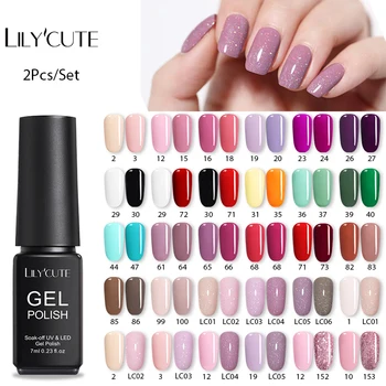 LILYCUTE 2PCS/Set Color UV Gel Nail Polish Soak Off UV LED Gel Nail Varnish Long Lasting Glitter Nail Art Gel Polish
LILYCUTE 2PCS/Set Color UV Gel Nail Polish Soak Off UV LED Gel Nail Varnish Long Lasting Glitter Nail Art Gel Polish