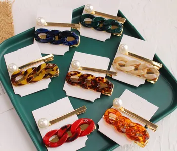 New Fashion Korea Japan Acetic Acid Chain Acrylic Hairpins Metal Gold Color Hairgrip Hair Accessories For Women
New Fashion Korea Japan Acetic Acid Chain Acrylic Hairpins Metal Gold Color Hairgrip Hair Accessories For Women