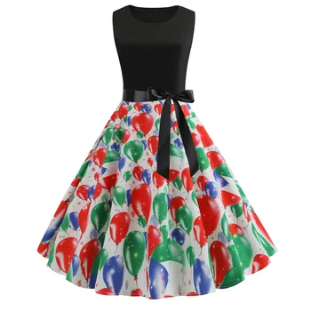 Photo Shoot Hot Selling Retro Hepburn Wind Printed Joint Sleeveless Big Hemline Dress Belt Included 3304
Photo Shoot Hot Selling Retro Hepburn Wind Printed Joint Sleeveless Big Hemline Dress Belt Included 3304
