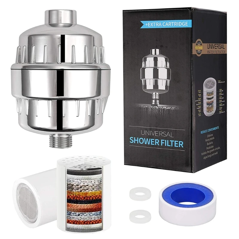 15 Stage Universal 1/2' High Output Shower Filter Bathroom Water Purifier Filter X6HD
15 Stage Universal 1/2' High Output Shower Filter Bathroom Water Purifier Filter X6HD