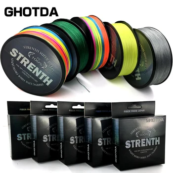 

GHOTDA 9 Strands 100M PE Braided Fishing Line tresse peche Saltwater Fishing Weave Superior Extreme Super Strong 20LB to 100LB