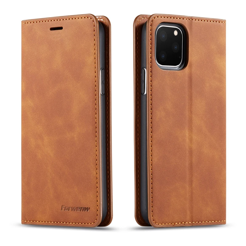 Чехол-книжка из искусственной кожи для iPhone 11 Pro Магнитный чехол-кошелек с