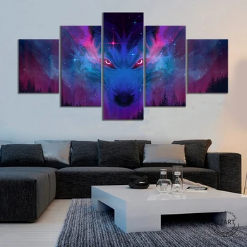 Wolf Red Eyes Art Frontal View Magnificent Animal Decoration Painting Bedroom Living Room Wall Painting 
Wolf Red Eyes Art Frontal View Magnificent Animal Decoration Painting Bedroom Living Room Wall Painting