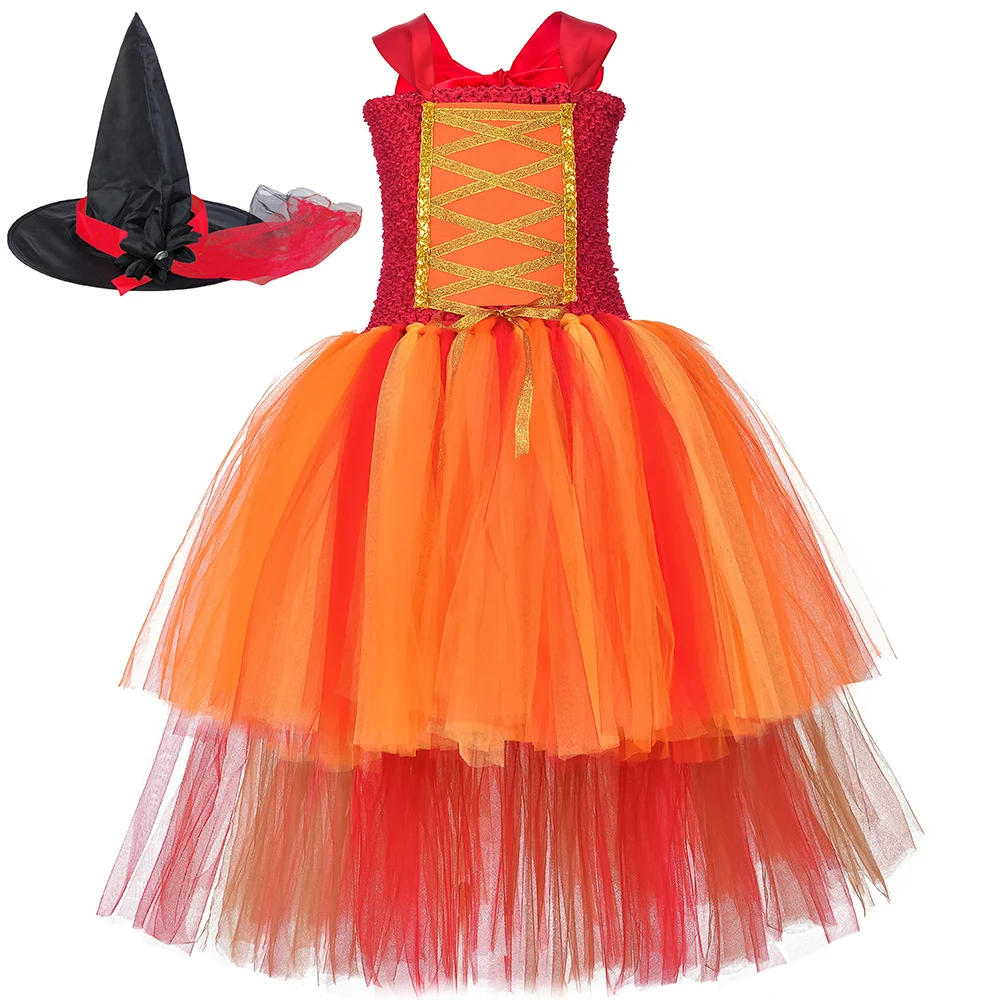 

Платье принцессы королевы средневекового дворца со шлейфом, причудливое Тюлевое платье-пачка для девочек в стиле ретро, Детский костюм для косплея ведьмы на Хэллоуин и карнавал