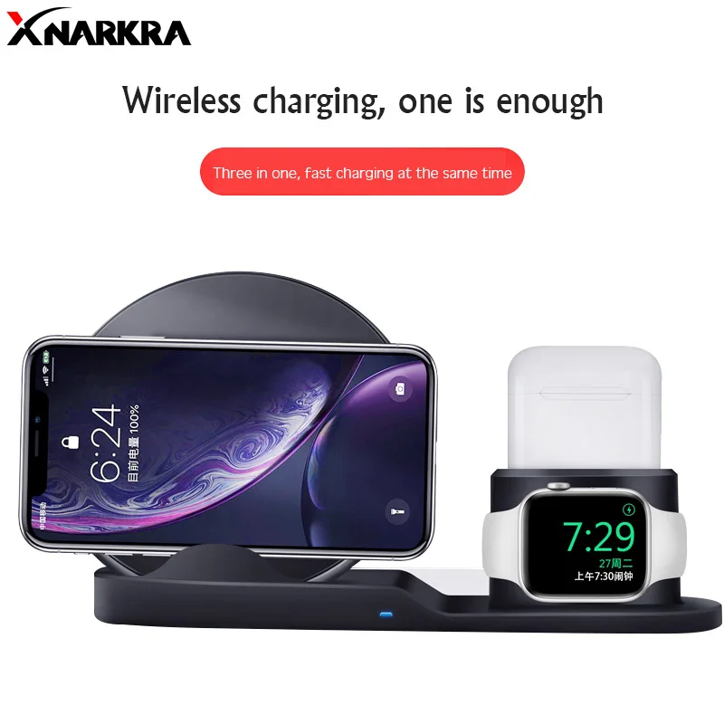 3 in 1 Qi Wireless Charger For Iphone X XS Max XR 8 Plus Fast Chargeur Quick Charge Stand Holder For Apple Watch Airpods
3 in 1 Qi Wireless Charger For Iphone X XS Max XR 8 Plus Fast Chargeur Quick Charge Stand Holder For Apple Watch Airpods