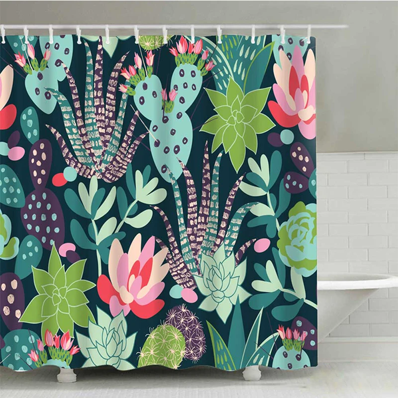 LANGRIA Plants Flower Cactus Printing Bathroom Shower Curtain Waterproof Bath Curtain Sets with 12 Hooks 180*180/180*200cm
LANGRIA Plants Flower Cactus Printing Bathroom Shower Curtain Waterproof Bath Curtain Sets with 12 Hooks 180*180/180*200cm