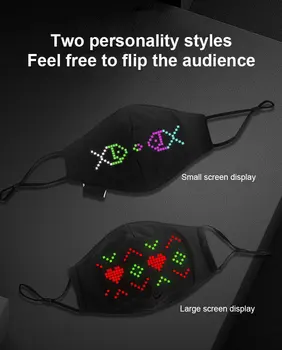 Magic Mask Face Cover Mask LED Lighted Matrix Bluetooth App Controlled Wireless USB Rechargeable Battery 
Magic Mask Face Cover Mask LED Lighted Matrix Bluetooth App Controlled Wireless USB Rechargeable Battery