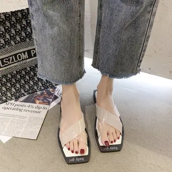 YEINSHAARS Summer Slippers sandals Shoes Woman 2020 Transparent open Toe Flip Flops Clear Women Outdoor Flat Beach Slides 
YEINSHAARS Summer Slippers sandals Shoes Woman 2020 Transparent open Toe Flip Flops Clear Women Outdoor Flat Beach Slides