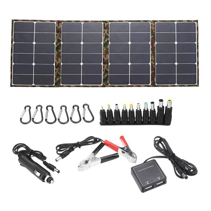 Outdoor 120W 18V Solar Panel Folding Solar Charger Camping Solar Battery Cell Charger for Mobile Phone Computer
Outdoor 120W 18V Solar Panel Folding Solar Charger Camping Solar Battery Cell Charger for Mobile Phone Computer