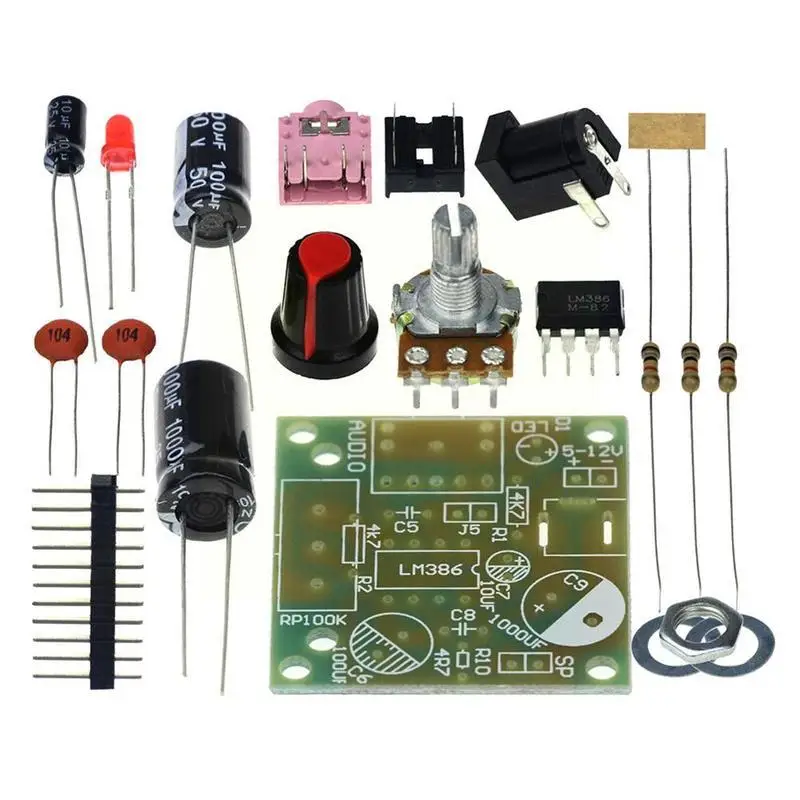 Умный электронный комплект LM386 DIY супер мини-усилитель звука модуль стабилизации