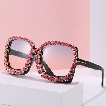 High Quality women's Rhinestones Square Sunglasses Lady Big shades Luxury Sunglasses Female Driving Glasses zonnebril dames
High Quality women's Rhinestones Square Sunglasses Lady Big shades Luxury Sunglasses Female Driving Glasses zonnebril dames