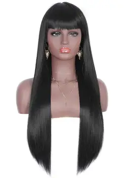 Youthfee 28 Inches Black Long Straight Synthetic Hair Wigs for Women Middle Parted Heat Resistant Natural Full Wigs With Bangs
Youthfee 28 Inches Black Long Straight Synthetic Hair Wigs for Women Middle Parted Heat Resistant Natural Full Wigs With Bangs