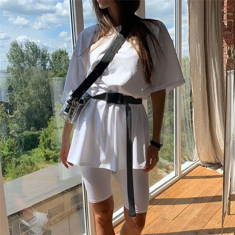 Casual Solide Outfits frauen Zwei Stück Anzug Mit Gürtel Hause Lose Sport Trainingsanzüge Mode Freizeit Fahrrad Anzug Sommer Casual Solide Outfits frauen Zwei Stück Anzug Mit Gürtel Hause Lose Sport Trainingsanzüge Mode Freizeit Fahrrad Anzug Sommer