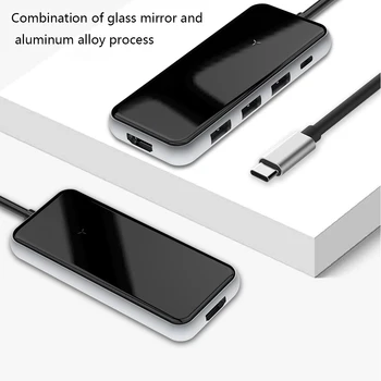 8 in 1 Type C Hub Type-c to USB 3.0 HD PD Fast Charge SD/TF Card Reader RJ45 Ethernet Adapter Docking Station
8 in 1 Type C Hub Type-c to USB 3.0 HD PD Fast Charge SD/TF Card Reader RJ45 Ethernet Adapter Docking Station