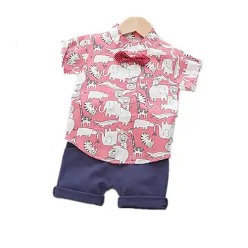 DishyKooker 2Pcs/set Baby Suit Boy Shirt + Shorts Bowtie Elephant Stand Collar Short Sleeve for 0 - 3 Years Old 
DishyKooker 2Pcs/set Baby Suit Boy Shirt + Shorts Bowtie Elephant Stand Collar Short Sleeve for 0 - 3 Years Old