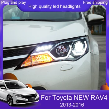 Car Styling for Toyota 2013-2016 New RAV4 LED Headlights RAV 4 Headlight LED DRL Bi Xenon Lens High Low Beam Parking Fog light
Car Styling for Toyota 2013-2016 New RAV4 LED Headlights RAV 4 Headlight LED DRL Bi Xenon Lens High Low Beam Parking Fog light