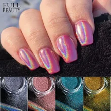 Pó holográfico em unhas laser prata glitter chrome prego em pó mergulho shimmer gel polonês flocos para manicure pigmento CH1028-3(China)
