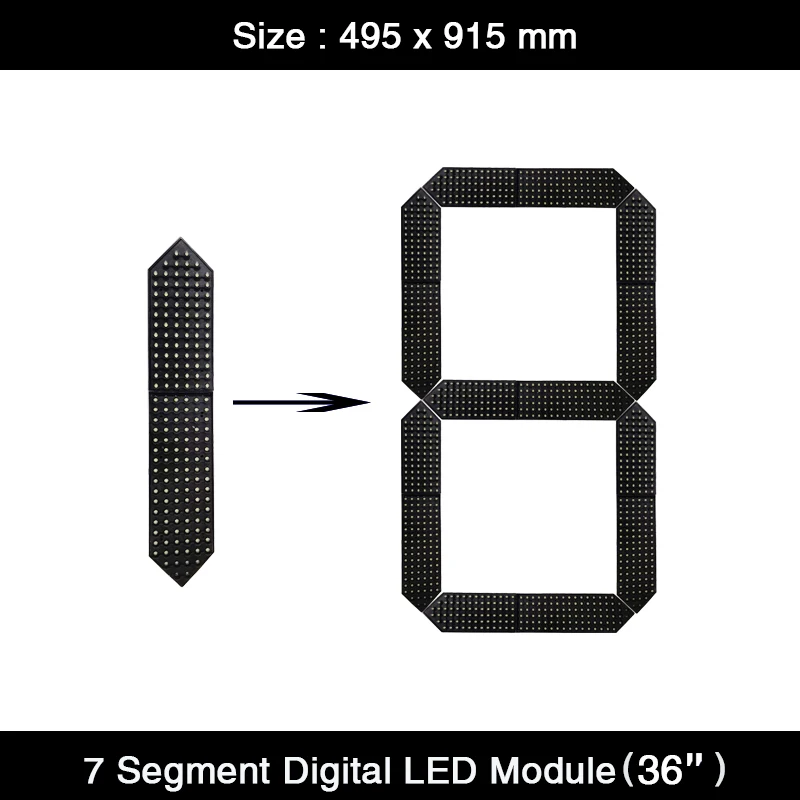 2Pcs/Lot 36" LED Segment Numbers Custom LED Digit Module Large 7 Segment LED Display Module Red/White/Yellow/Green Color
2Pcs/Lot 36" LED Segment Numbers Custom LED Digit Module Large 7 Segment LED Display Module Red/White/Yellow/Green Color