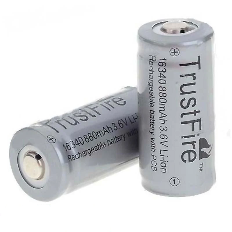 

TrustFire Protected 16340 CR123A 880mah 3.6V Li-ion Rechargeable Battery Lithium Batteries with PCB
