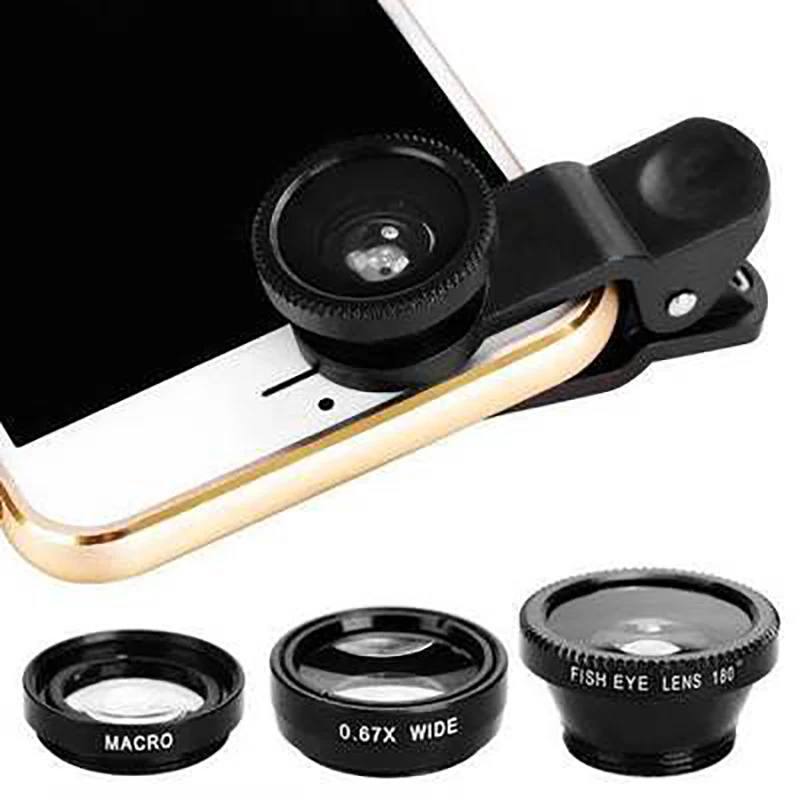 Universal 3 in 1 Wide Angle Macro Fisheye Lens Camera Mobile Phone Lenses Fish Eye Lentes for All Phone Smartphone Accessory
Universal 3 in 1 Wide Angle Macro Fisheye Lens Camera Mobile Phone Lenses Fish Eye Lentes for All Phone Smartphone Accessory