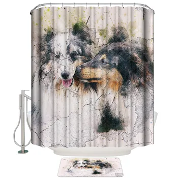 Watercolor Style Animals Two Puppies Loving Each Other Shower Curtain Set and Anti-slip Floor Mat Outdoor Rugs
Watercolor Style Animals Two Puppies Loving Each Other Shower Curtain Set and Anti-slip Floor Mat Outdoor Rugs