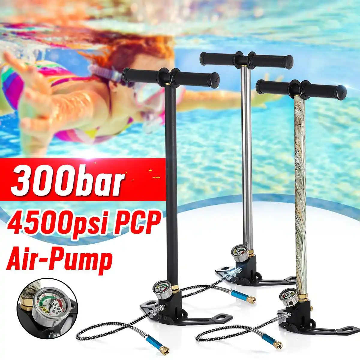 Folding 30mpa 4500PSI 3 Hand Operated PCP Pump Mini High Pressure Compressor For Car Bicycle Hunting diving with Filter
Folding 30mpa 4500PSI 3 Hand Operated PCP Pump Mini High Pressure Compressor For Car Bicycle Hunting diving with Filter