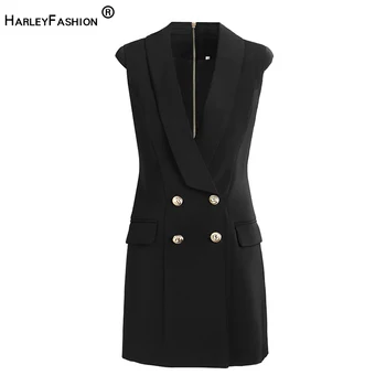 HarleyFashion Summer Sleeveless Tank Mini Straight Dress with Shoulder Pad Notched High Street Quality Classic Black Dresses
HarleyFashion Summer Sleeveless Tank Mini Straight Dress with Shoulder Pad Notched High Street Quality Classic Black Dresses