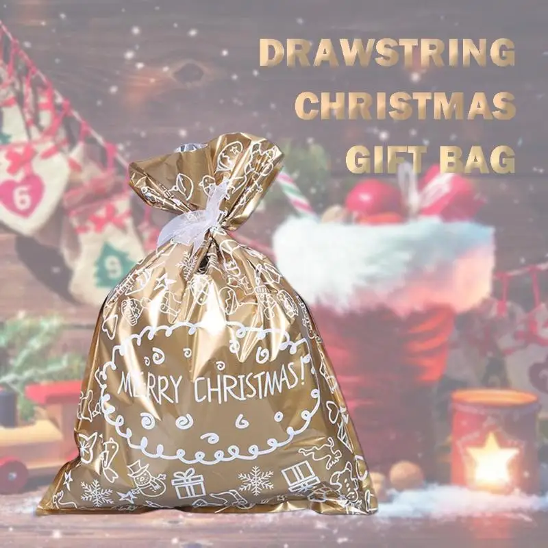 christmas gift bags santa claus xmas tree packing bags candy