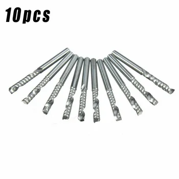 10PCS Router Bits 3.175mm Single Flute Flat Nose Spiral Carbide End Mill CNC Router Bits Set Durable Tools
10PCS Router Bits 3.175mm Single Flute Flat Nose Spiral Carbide End Mill CNC Router Bits Set Durable Tools