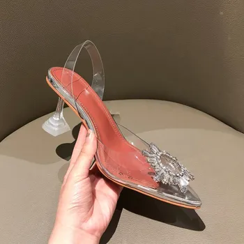 2020 Concise Fashion PVC Woman Transparent Crystal Sandals Strange Style Heels Shoes Pointed Toe SexyPumps Slip on Womens Shoes
2020 Concise Fashion PVC Woman Transparent Crystal Sandals Strange Style Heels Shoes Pointed Toe SexyPumps Slip on Womens Shoes