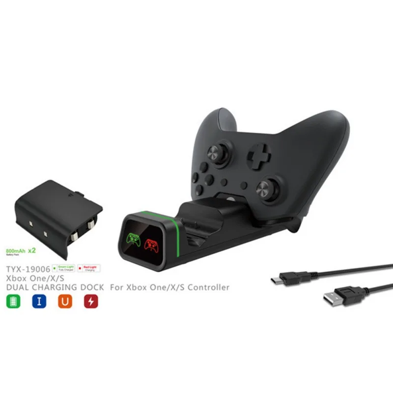 New Dual Charging Base Controllers Portable Charger with Battery Packs For XBOX ONE/Slim/X Game Accessories Charging Station
New Dual Charging Base Controllers Portable Charger with Battery Packs For XBOX ONE/Slim/X Game Accessories Charging Station