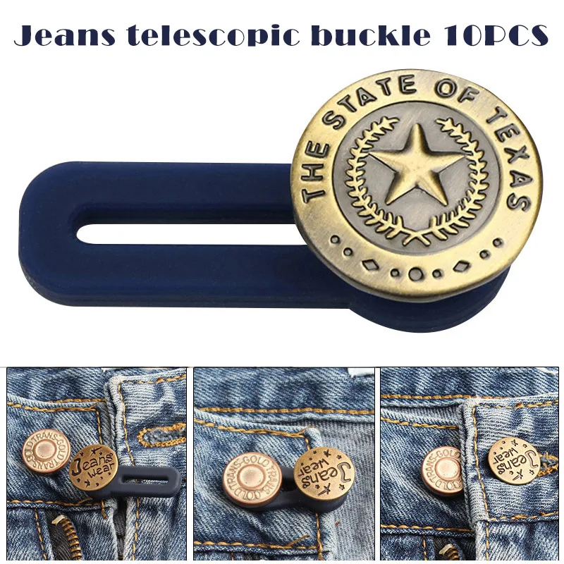 10pcs Jeans Retractable Button Adjustable Detachable Extended Button for Clothing Jeans Waist Band Pant Extender Belt Garment
10pcs Jeans Retractable Button Adjustable Detachable Extended Button for Clothing Jeans Waist Band Pant Extender Belt Garment