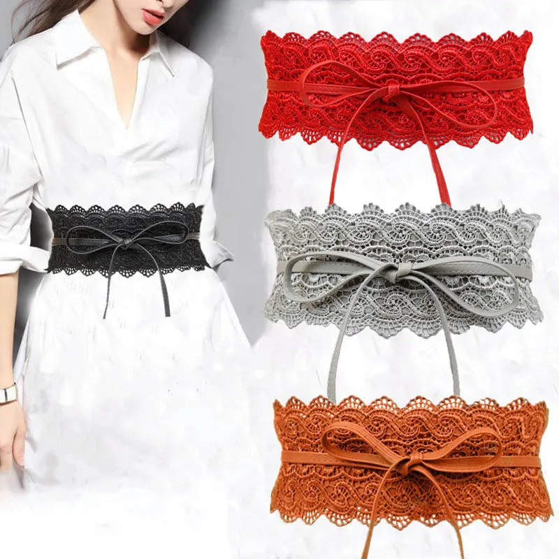Q Fashion Dress Waist Band All-match Elegant Europe America Style Elastic Women Waistband Lace Belt Wide Corset Wedding 
Q Fashion Dress Waist Band All-match Elegant Europe America Style Elastic Women Waistband Lace Belt Wide Corset Wedding