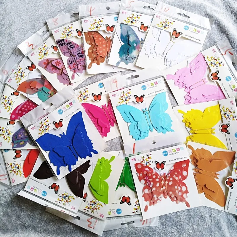 19 Colors 12Pcs/Lot PVC 3D DIY Butterfly Wall Stickers Home Decor Posters Furniture Bathroom Glue Stick Wall Decals Decoration 
19 Colors 12Pcs/Lot PVC 3D DIY Butterfly Wall Stickers Home Decor Posters Furniture Bathroom Glue Stick Wall Decals Decoration