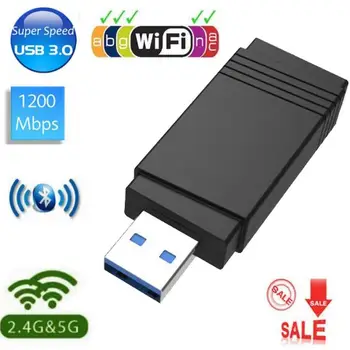 1200Mbps USB 3.0 Wireless USB WiFi Adapter Wifi Dongle Dual Band Bluetooth 5.0 Built-in Antenna Wireless Bluetooth Transmitter
1200Mbps USB 3.0 Wireless USB WiFi Adapter Wifi Dongle Dual Band Bluetooth 5.0 Built-in Antenna Wireless Bluetooth Transmitter