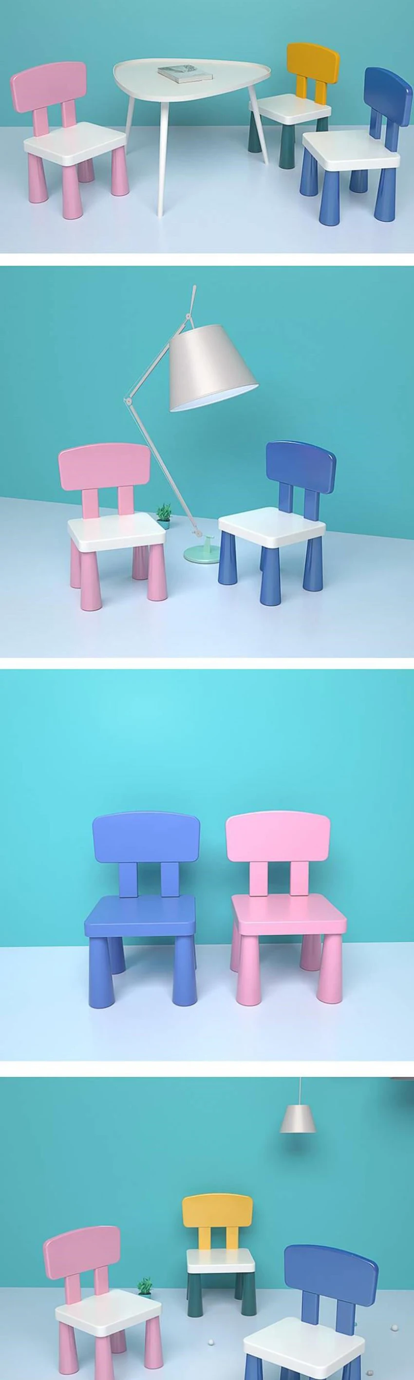 Cute DIY Assembly Children Stools Multi-purpose Kindergarten Backrest Chair, Anti-slip Dinner Seat Stool, Kids Drawing Footstool Cute DIY Assembly Children Stools Multi-purpose Kindergarten Backrest Chair, Anti-slip Dinner Seat Stool, Kids Drawing Footstool