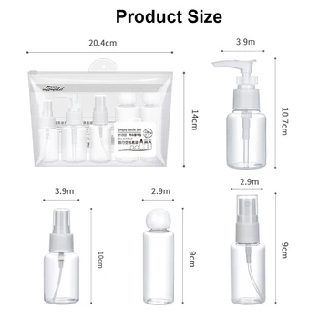 Travel Bottles Empty Refillable Cosmetic Containers Toiletries Liquid Containers Leak Proof Portable Plastic Bottle
Travel Bottles Empty Refillable Cosmetic Containers Toiletries Liquid Containers Leak Proof Portable Plastic Bottle