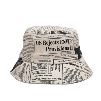 Unisex Fisherman Hat Creative Old Newspaper Pattern Printed Basin Hat Street Trend Wide-Brimmed Sun Hat Harajuku Bucket Hat Outd
Unisex Fisherman Hat Creative Old Newspaper Pattern Printed Basin Hat Street Trend Wide-Brimmed Sun Hat Harajuku Bucket Hat Outd