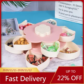 Double-layer Petal Candy Box Living Room Rotating Fruit Plate Desktop Organizer Creative Nuts Case Snack Storage Boxes Container
Double-layer Petal Candy Box Living Room Rotating Fruit Plate Desktop Organizer Creative Nuts Case Snack Storage Boxes Container