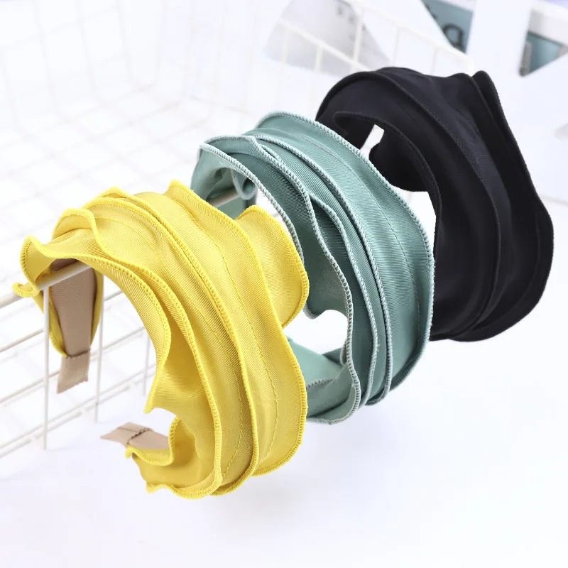 Hairband for women Ruffles Headband Solid color Hair Accessories fashion Bezel Serging Wide Turban Bandana Ornaments Haarband
Hairband for women Ruffles Headband Solid color Hair Accessories fashion Bezel Serging Wide Turban Bandana Ornaments Haarband