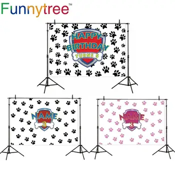 Funnytree custom backdrop wallpaper dog pink 1st treat kids paw birthday photocall background party photography photophone Decor
Funnytree custom backdrop wallpaper dog pink 1st treat kids paw birthday photocall background party photography photophone Decor