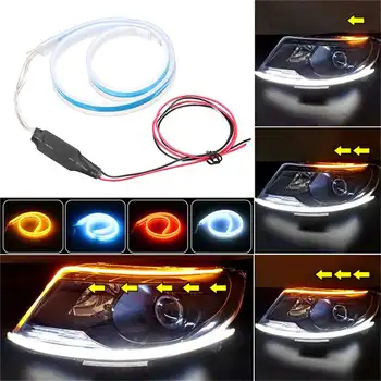 Switchback 60cm Car LED Strip Light with Turn Signal White/Red/Blue Yellow Dual Color 10W DC12V DIY Flexible Lamp Waterproof
Switchback 60cm Car LED Strip Light with Turn Signal White/Red/Blue Yellow Dual Color 10W DC12V DIY Flexible Lamp Waterproof