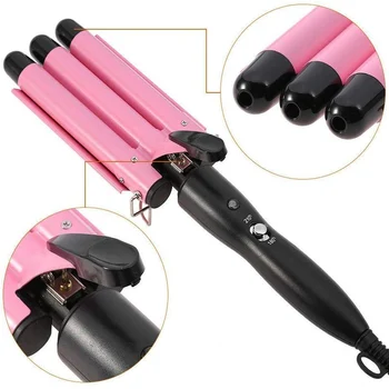 Hair Curling Iron 1 inch 3 Barrel Hair Crimper Ceramic Two Gear Temperature Control Hair Styler Wand
Hair Curling Iron 1 inch 3 Barrel Hair Crimper Ceramic Two Gear Temperature Control Hair Styler Wand
