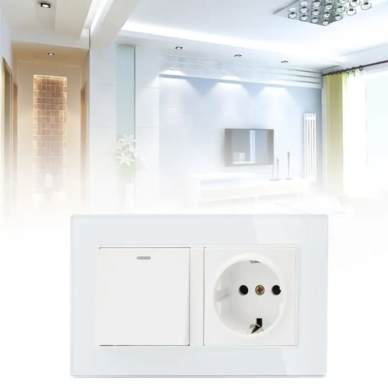 New EU Standard Wall Socket Grounded Hidden Soft LED On/Off Light Switch PC Panel with 2 USB Charge Port for Home Use
New EU Standard Wall Socket Grounded Hidden Soft LED On/Off Light Switch PC Panel with 2 USB Charge Port for Home Use