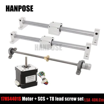 Stepper Motor Linear Guide Shaft + SCS Linear Bearing Aluminum Block + T8 Lead Screw
Stepper Motor Linear Guide Shaft + SCS Linear Bearing Aluminum Block + T8 Lead Screw