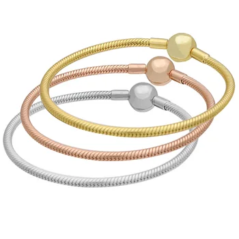 New 925 Sterling Silver Bracelet Rose Gold Moments Smooth Ball Clasp Snake Bracelet Bangle Fit Women Bead Charm Pandora Jewelry
New 925 Sterling Silver Bracelet Rose Gold Moments Smooth Ball Clasp Snake Bracelet Bangle Fit Women Bead Charm Pandora Jewelry