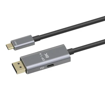 USB-C to Displayport Cable 8K@60HZ 4K@144HZ Type-C 3.1 to DP 1. 4 Adapter Pd Fast Charger for Macpro Display HUD, 1M
USB-C to Displayport Cable 8K@60HZ 4K@144HZ Type-C 3.1 to DP 1. 4 Adapter Pd Fast Charger for Macpro Display HUD, 1M