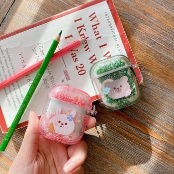 For Airpods Pro Case Full Cover Headphone Protector For Apple Airpods 1 2 Cover Bear And Rabbit Quicksand Glitter Design
For Airpods Pro Case Full Cover Headphone Protector For Apple Airpods 1 2 Cover Bear And Rabbit Quicksand Glitter Design